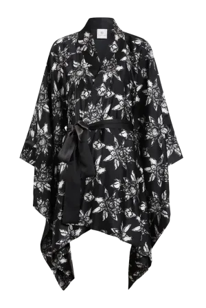 Organic Peace Silk Short Kimono Gown