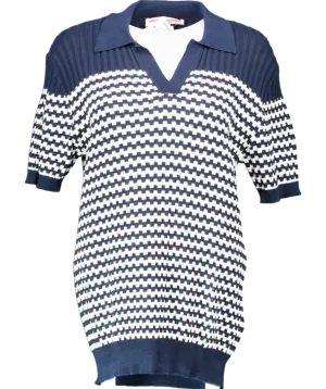Orlebar Brown White Night Iris Tailored Fit Polo Shirt UK M