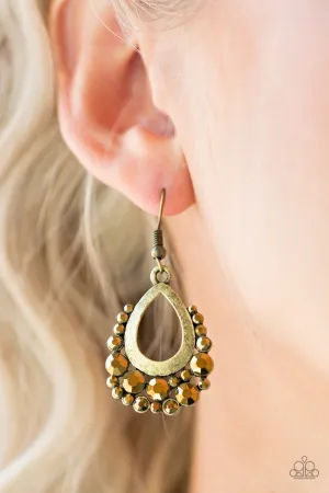 Paparazzi Table For Two Earrings  Brass