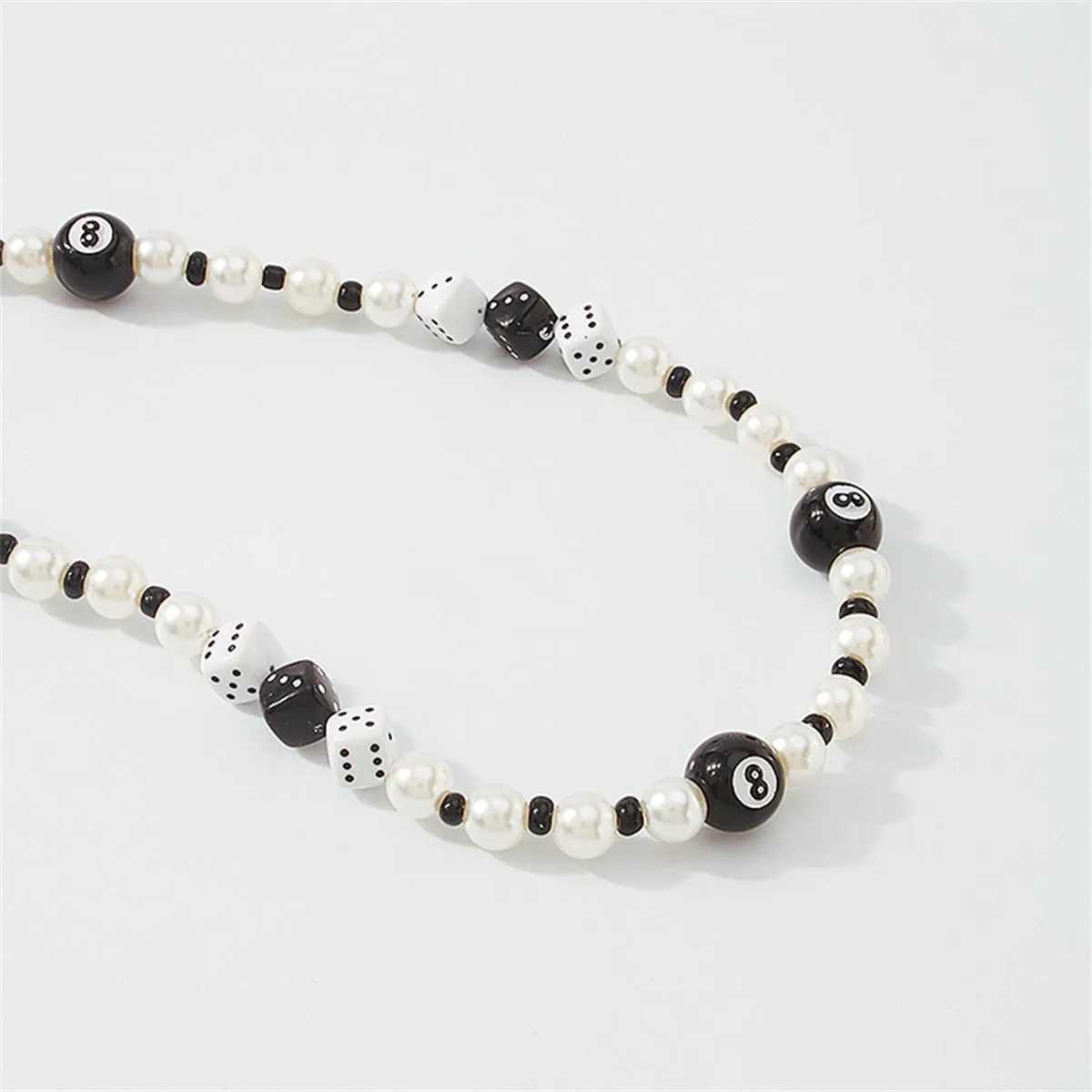 Pearl & Howlite Dice Beaded Necklace