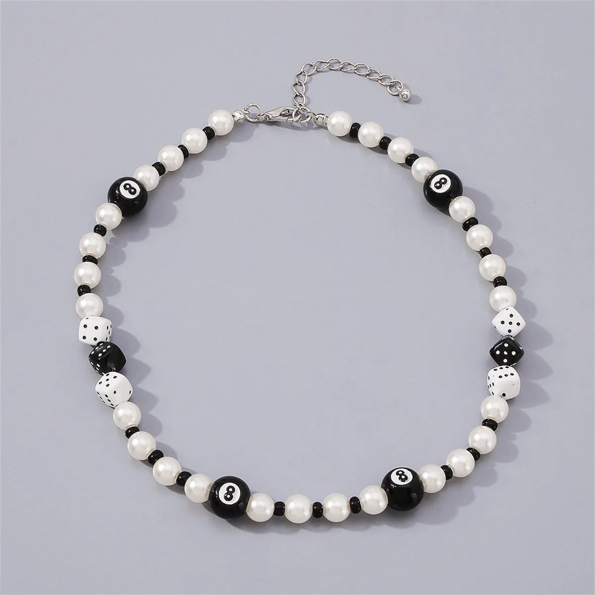 Pearl & Howlite Dice Beaded Necklace