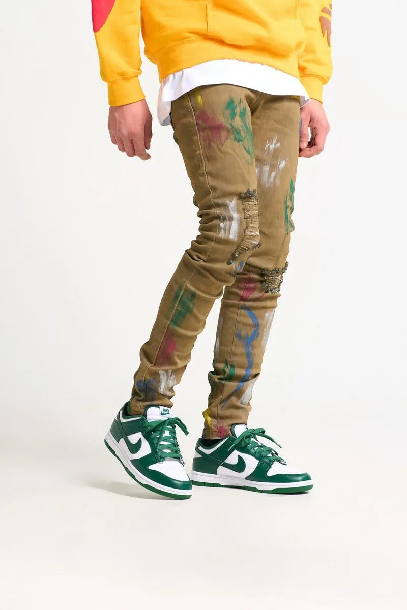 PHEELINGS "WAKE YOUR DREAMS" DENIM (OLIVE WASH)