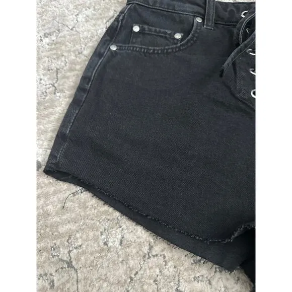 Pilcro Lace-Up Denim Shorts size 26
