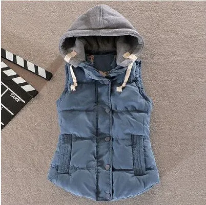 Plus Size 8 Colors Fashion Autumn Winter Coat Women Ladies Gilet Colete Feminino Casual Waistcoat Female Sleeveless Jacket AE269