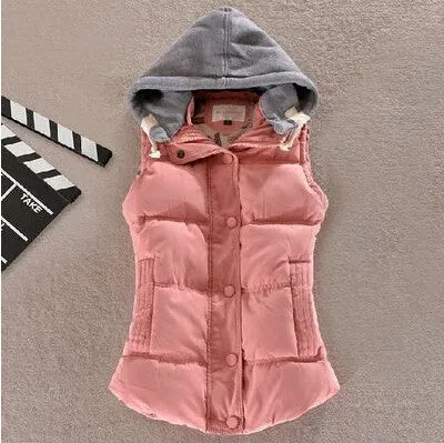 Plus Size 8 Colors Fashion Autumn Winter Coat Women Ladies Gilet Colete Feminino Casual Waistcoat Female Sleeveless Jacket AE269
