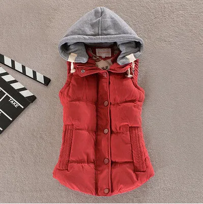 Plus Size 8 Colors Fashion Autumn Winter Coat Women Ladies Gilet Colete Feminino Casual Waistcoat Female Sleeveless Jacket AE269