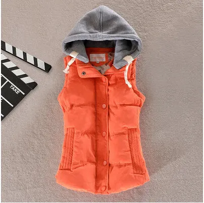 Plus Size 8 Colors Fashion Autumn Winter Coat Women Ladies Gilet Colete Feminino Casual Waistcoat Female Sleeveless Jacket AE269