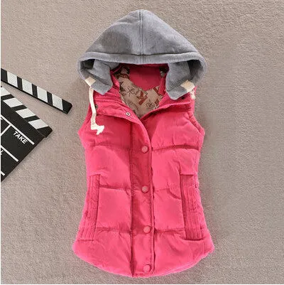 Plus Size 8 Colors Fashion Autumn Winter Coat Women Ladies Gilet Colete Feminino Casual Waistcoat Female Sleeveless Jacket AE269