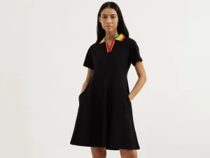 Polo Neck Solid Dresses