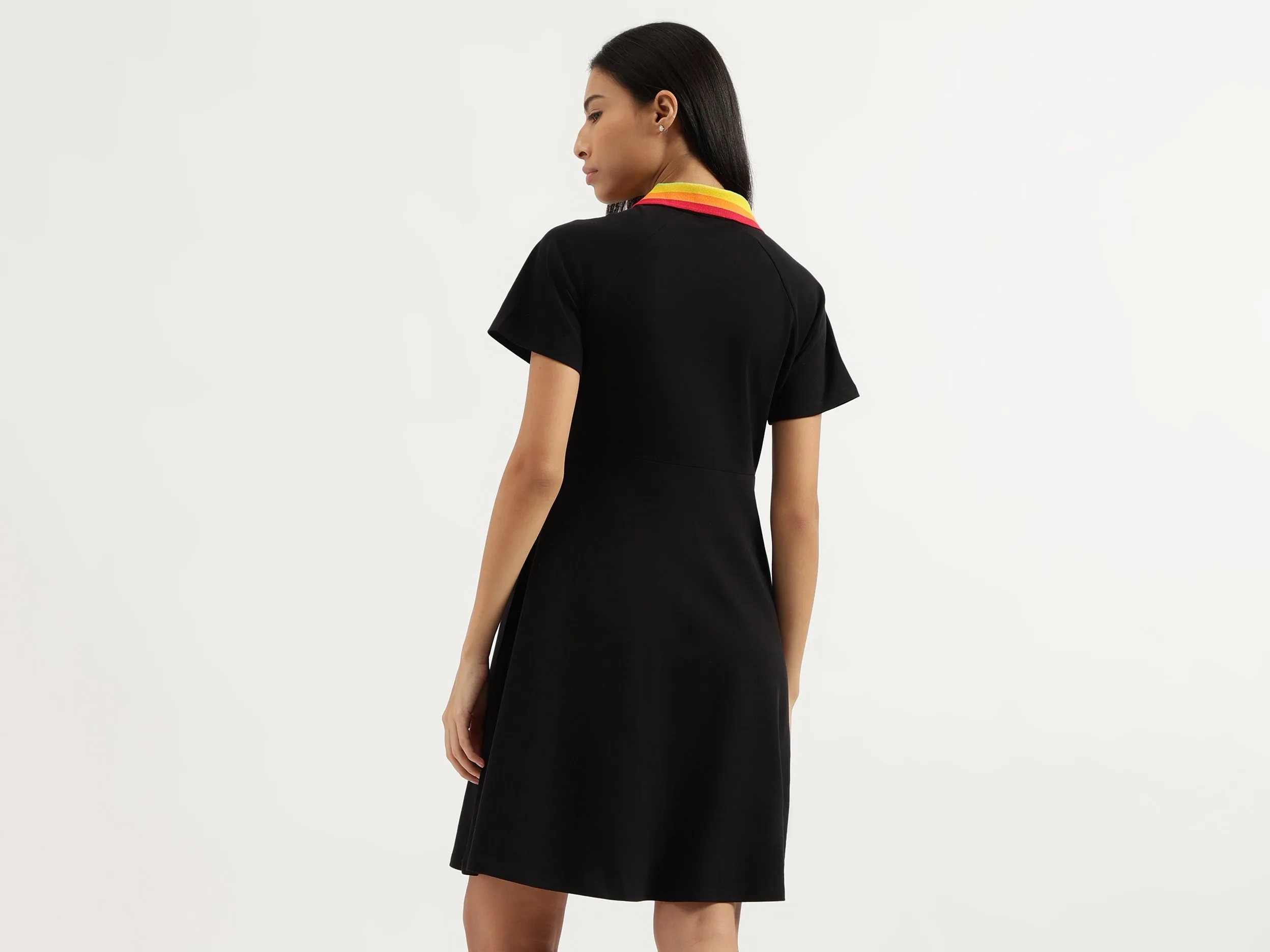 Polo Neck Solid Dresses