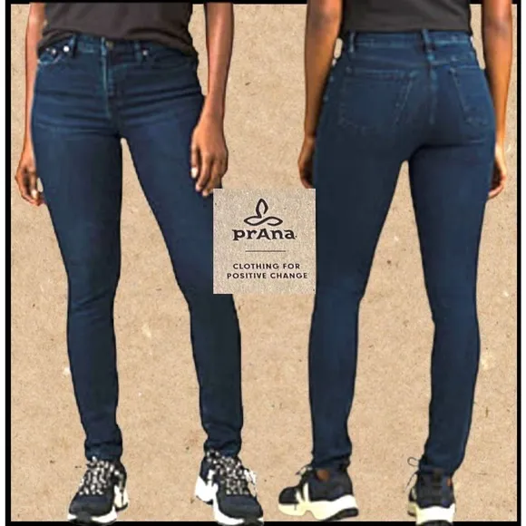 PrAna Mid-rise Sienna Organic Cotton Blend Stretch Jean Size 8RG 29&quot;Wx31&quot;Inseam