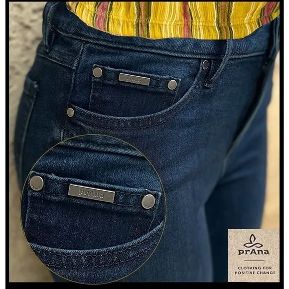 PrAna Mid-rise Sienna Organic Cotton Blend Stretch Jean Size 8RG 29&quot;Wx31&quot;Inseam