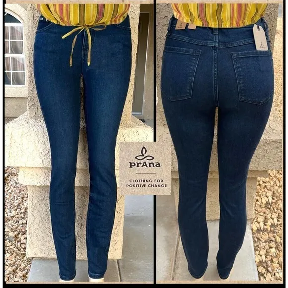 PrAna Mid-rise Sienna Organic Cotton Blend Stretch Jean Size 8RG 29&quot;Wx31&quot;Inseam