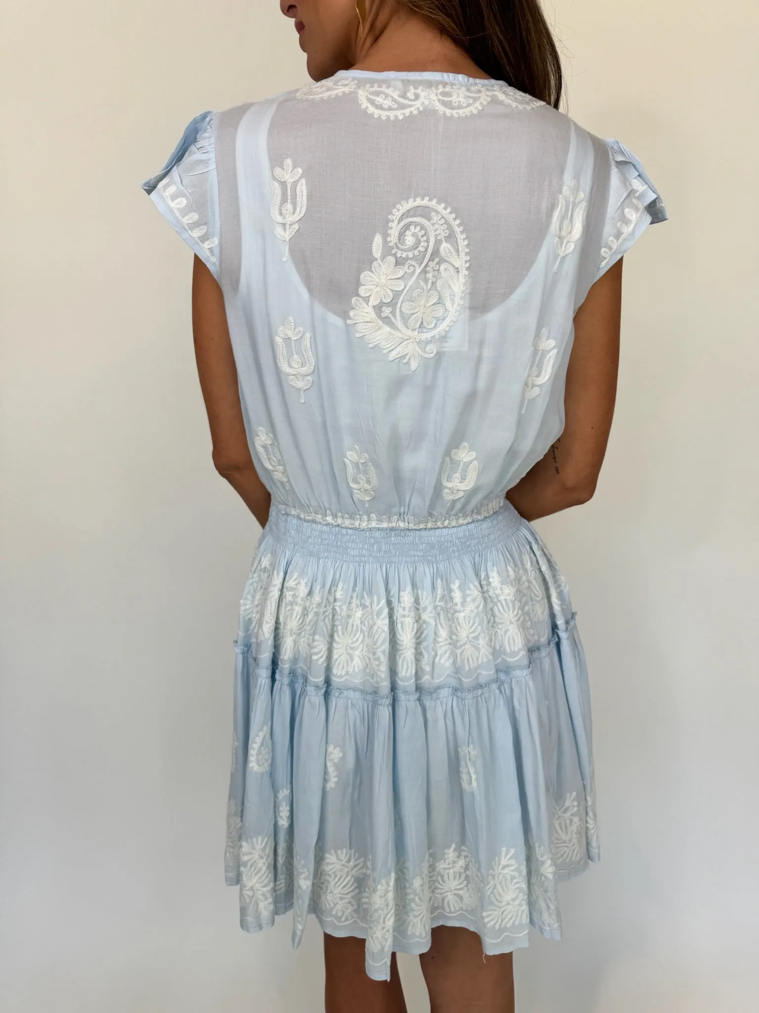 Pranella Rider Mini Dress Sky Blue