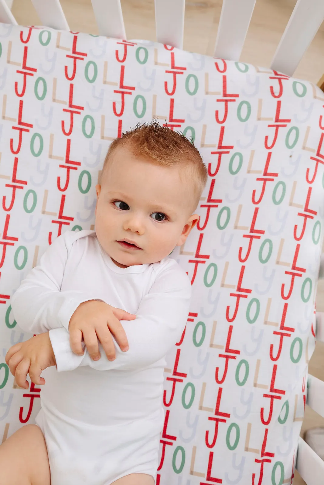 Premium Knit Fitted Crib Sheet - Jolly