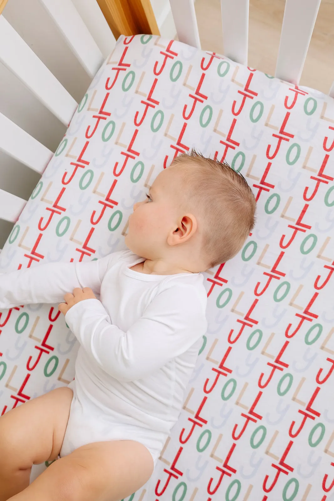 Premium Knit Fitted Crib Sheet - Jolly
