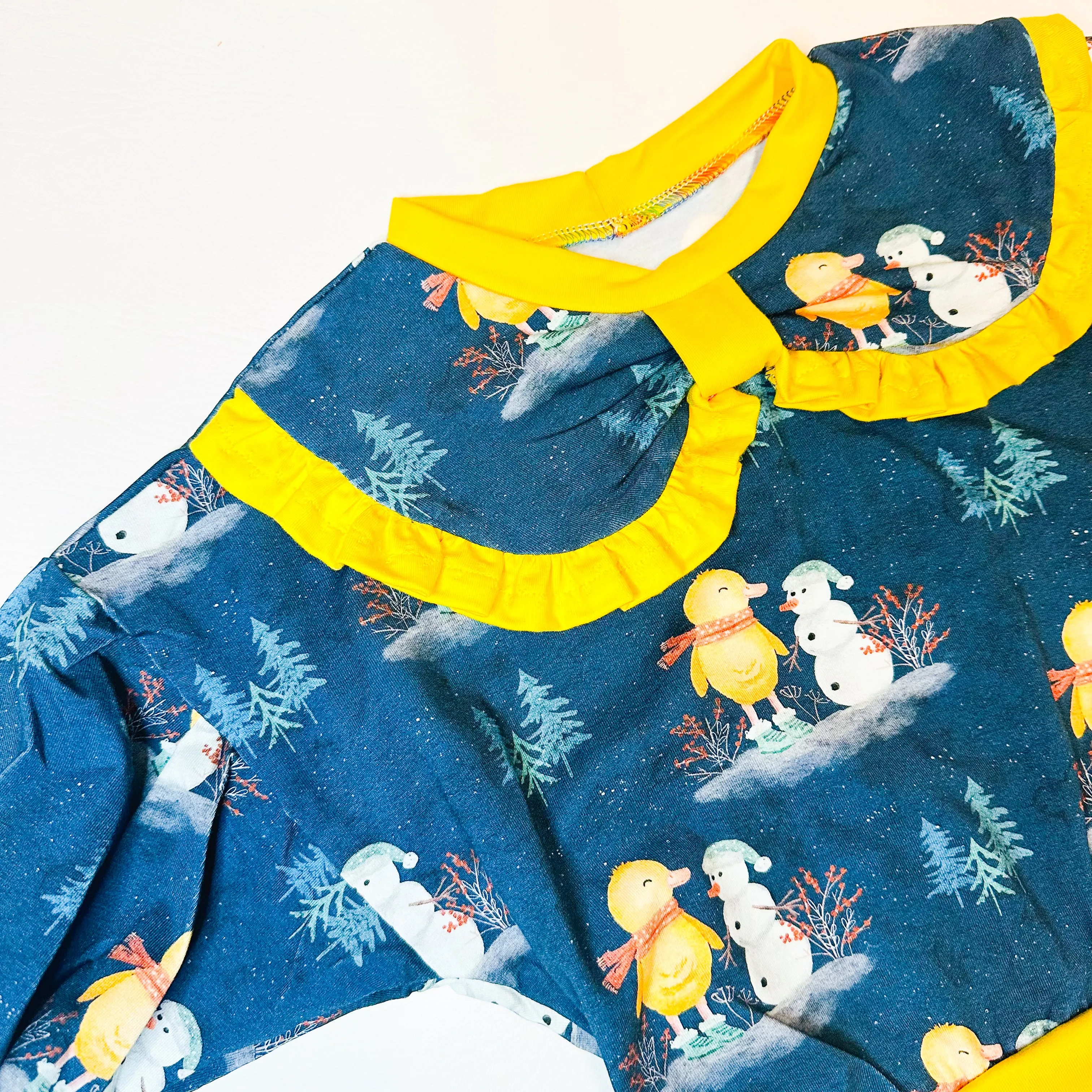 Ready To Ship 6-12M Christmas Buddys Snowman Peter Pan Collar Jumpers