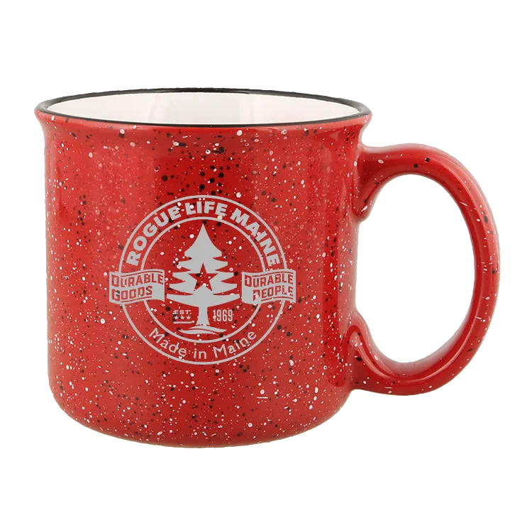 Red Ceramic Campfire Mug