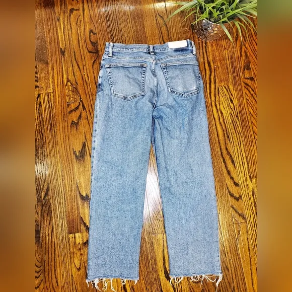 RE/DONE High Rise Stove Pipe Jeans