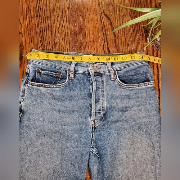 RE/DONE High Rise Stove Pipe Jeans