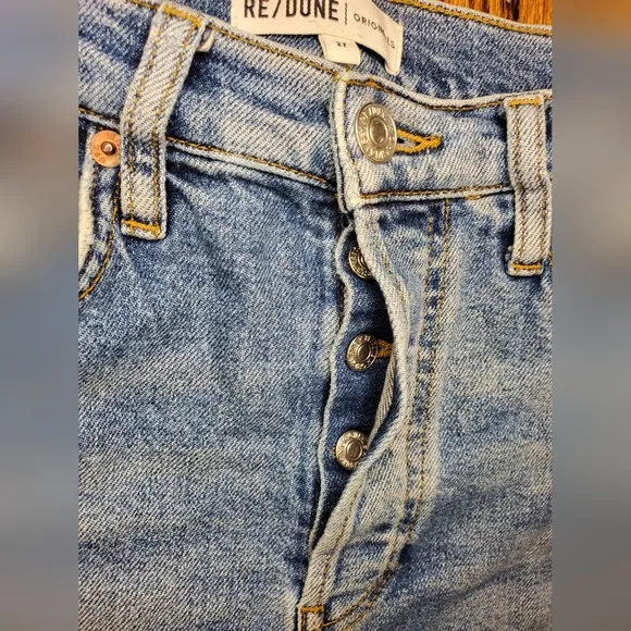 RE/DONE High Rise Stove Pipe Jeans