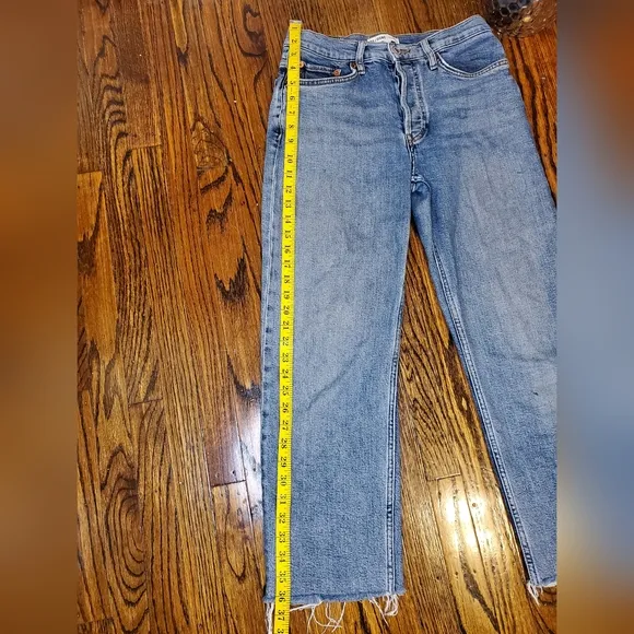 RE/DONE High Rise Stove Pipe Jeans