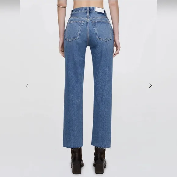 RE/DONE High Rise Stove Pipe Jeans