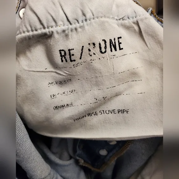 RE/DONE High Rise Stove Pipe Jeans