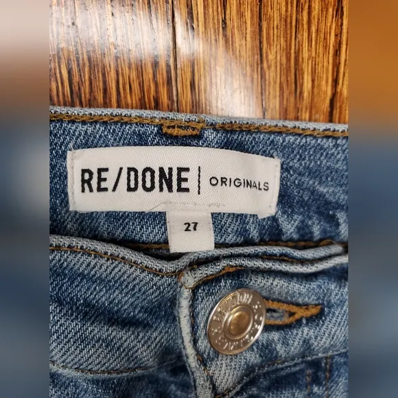 RE/DONE High Rise Stove Pipe Jeans