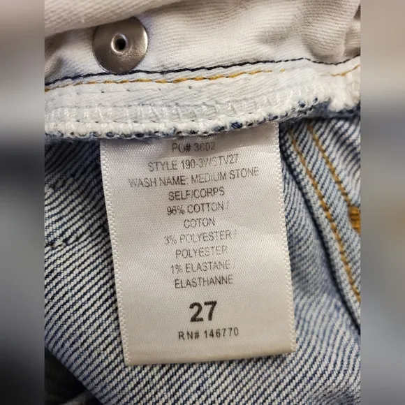 RE/DONE High Rise Stove Pipe Jeans