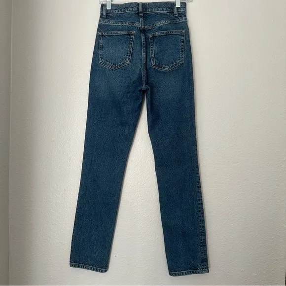 Reformation Liza Anguilla Wash Ultra High Rise Straight Leg Jeans Denim‎ Size 24