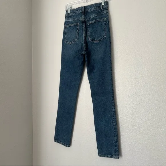 Reformation Liza Anguilla Wash Ultra High Rise Straight Leg Jeans Denim‎ Size 24