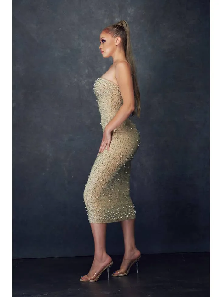 Rhinestone Fitted Dress