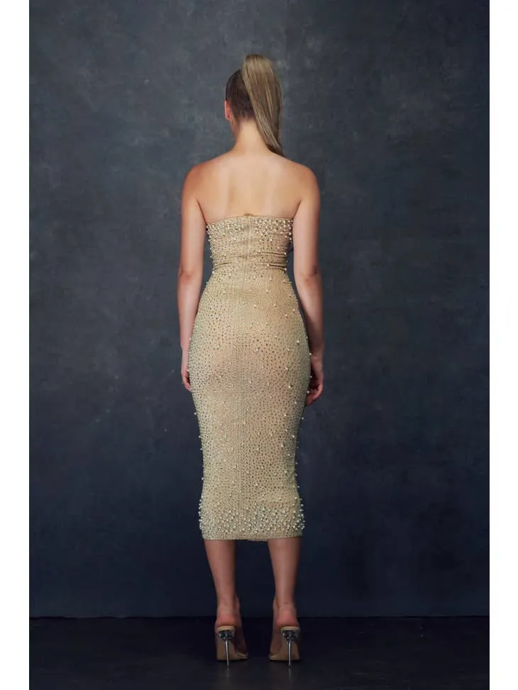 Rhinestone Fitted Dress