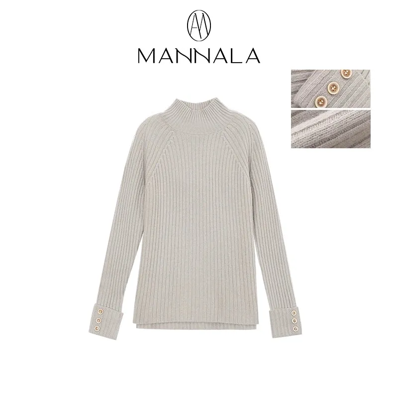 Ribbed Knit Turtleneck Sweater
