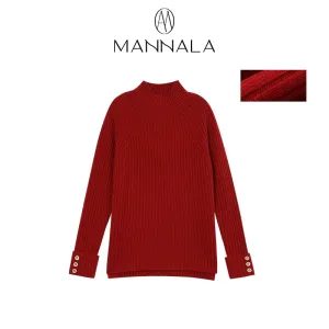 Ribbed Knit Turtleneck Sweater