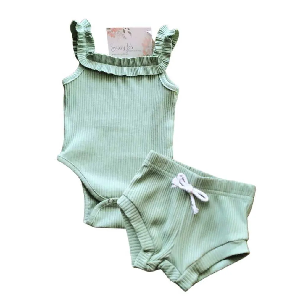 Ribbed Tank Romper   Bloomers