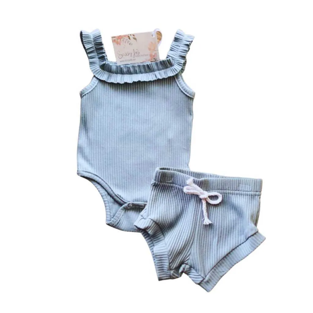 Ribbed Tank Romper   Bloomers