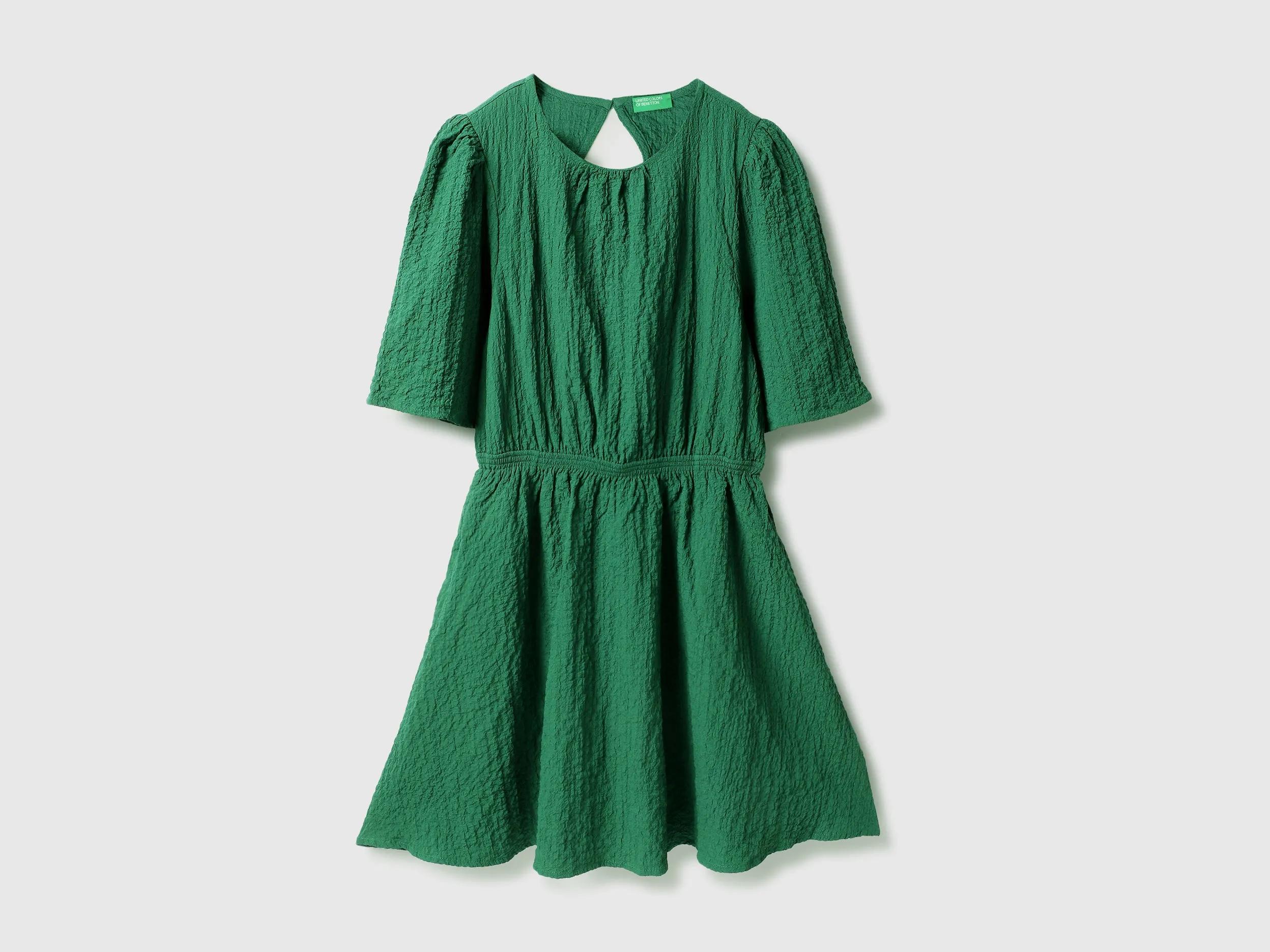 Round Neck Solid Dresses