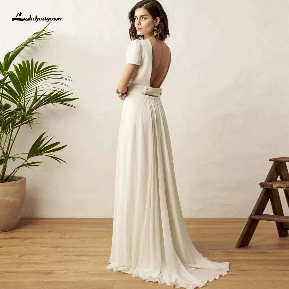 Roycebridal Chic Bridal 2 Piece White Wedding Dress Beach Summer