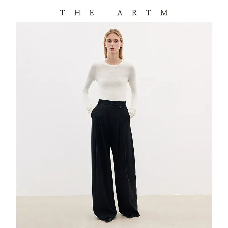 Seamless Wool Crew Neck Sweater
