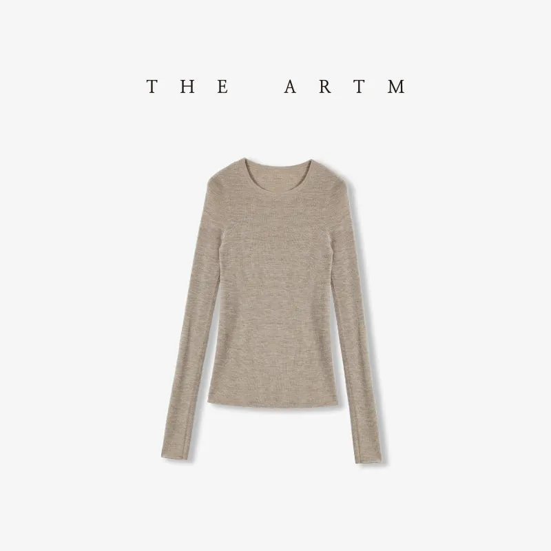 Seamless Wool Crew Neck Sweater