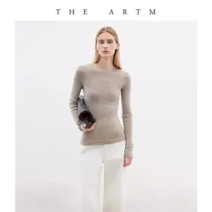 Seamless Wool Crew Neck Sweater