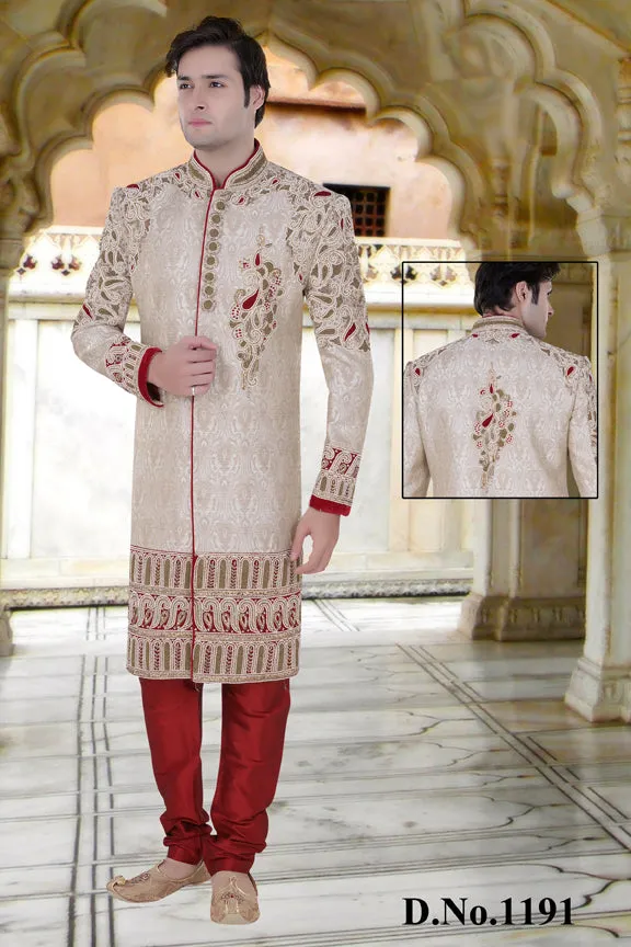 Sherwani (Custom Tailored) - (D.No.-1191)