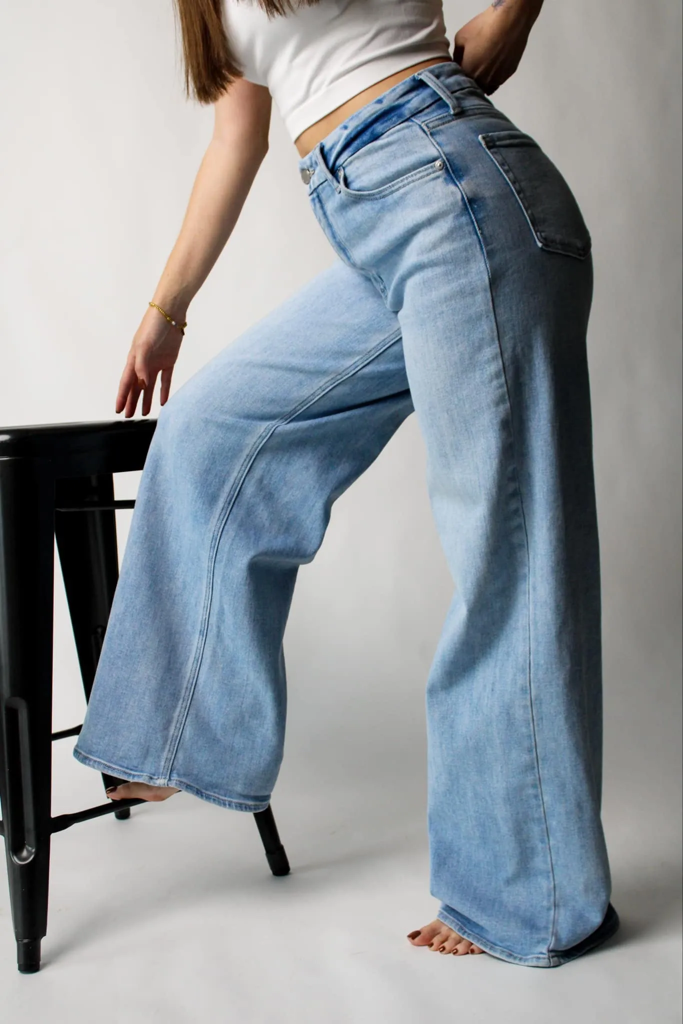 Showoff HR Palazzo Wide Leg Jeans