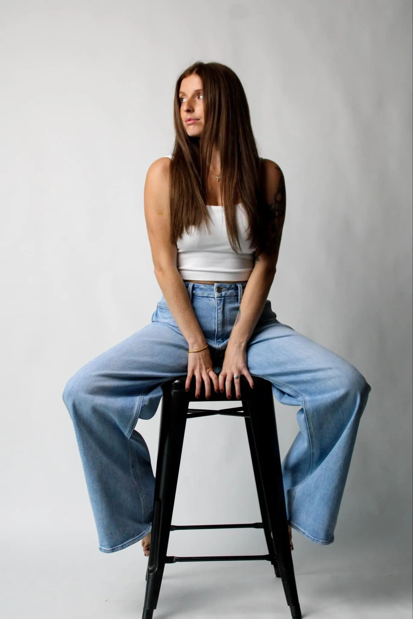 Showoff HR Palazzo Wide Leg Jeans