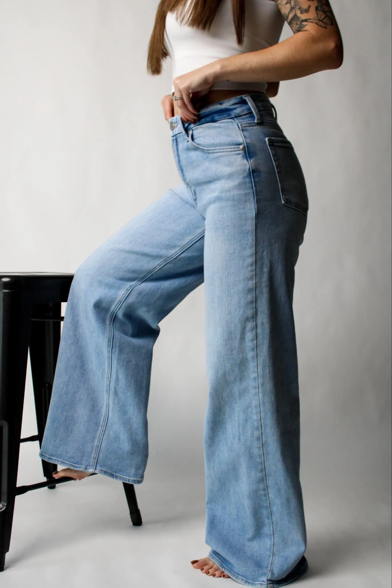 Showoff HR Palazzo Wide Leg Jeans