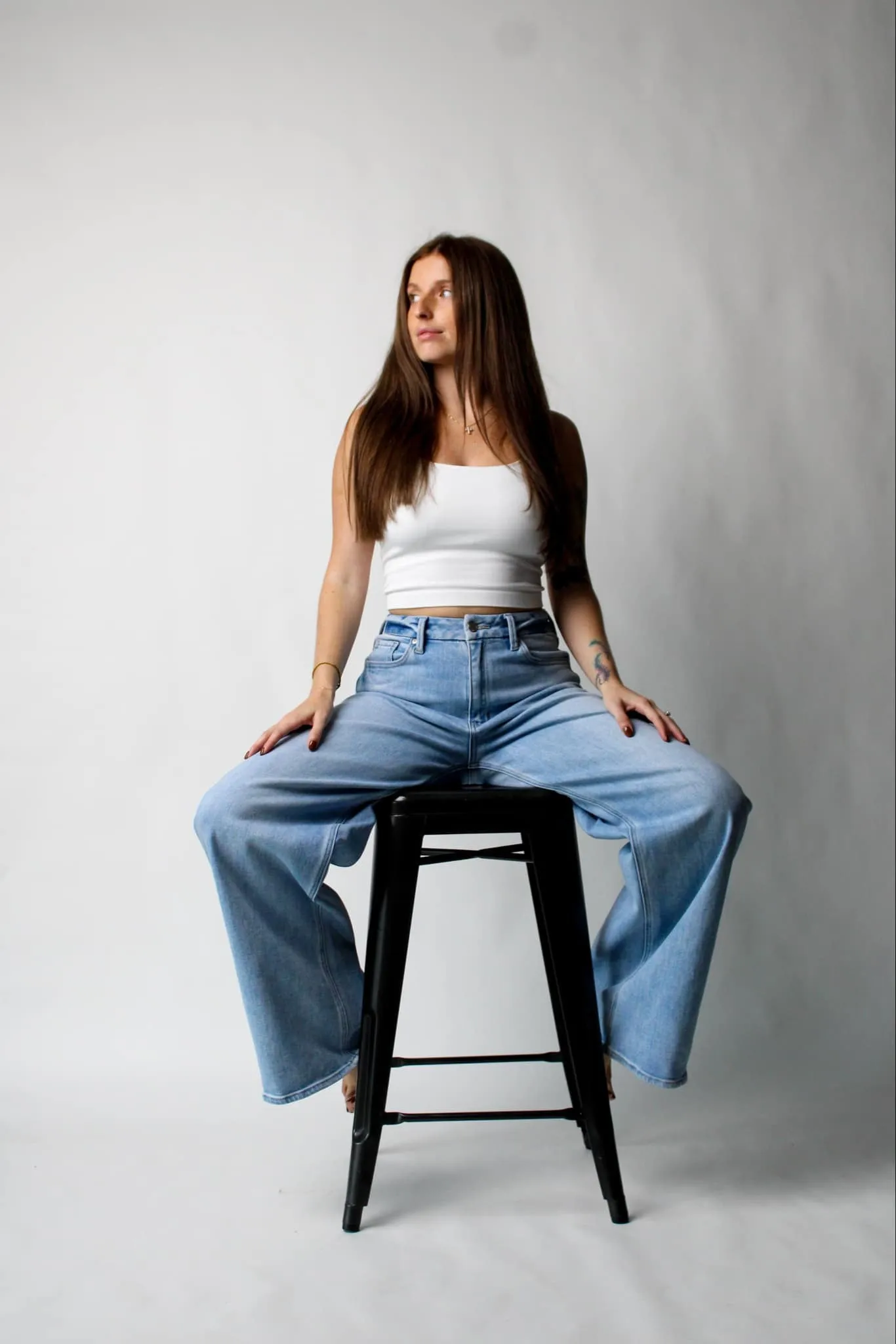 Showoff HR Palazzo Wide Leg Jeans