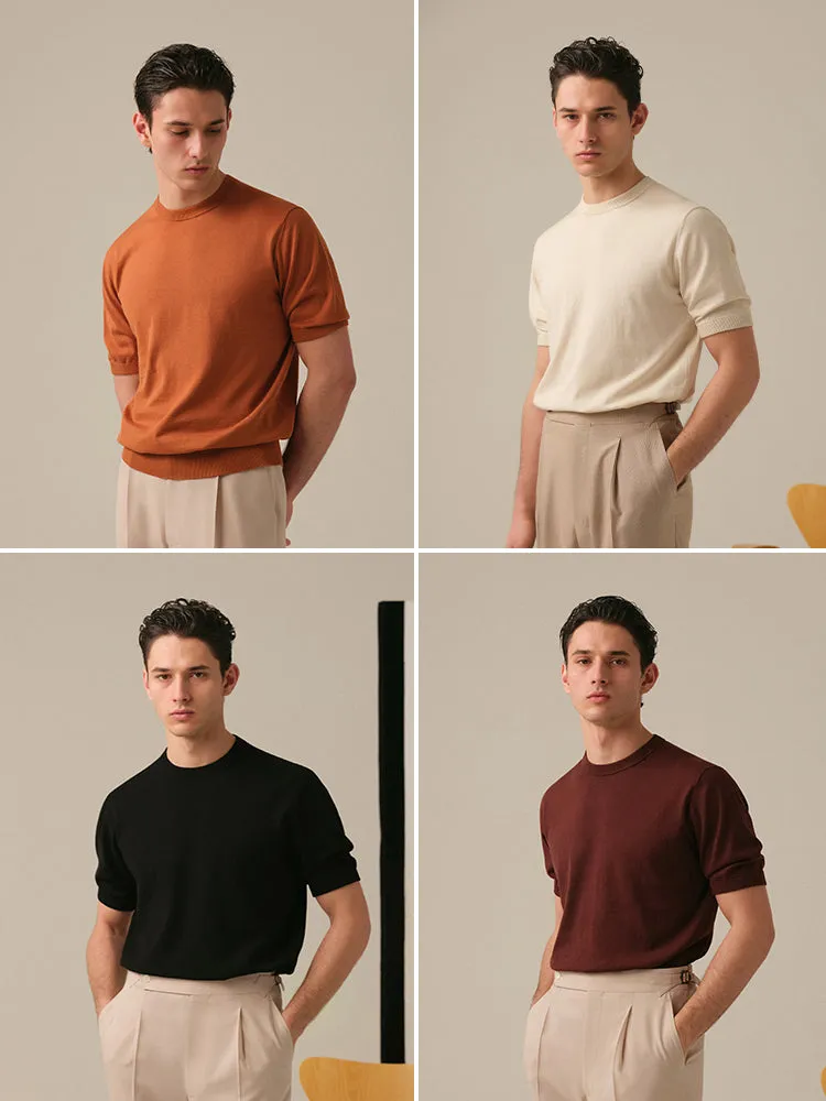 Silk Cotton Knit Sweater