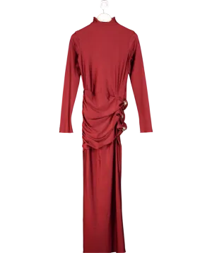 Silvia Astore Red Nora Dress In Plum Lycra UK S